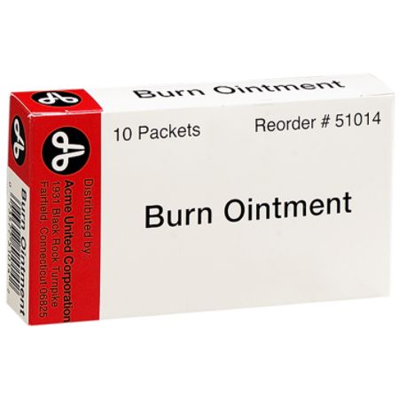 PhysiciansCare First Aid Burn Cream Packets, 0.1 Gram Tube, Box Of 10