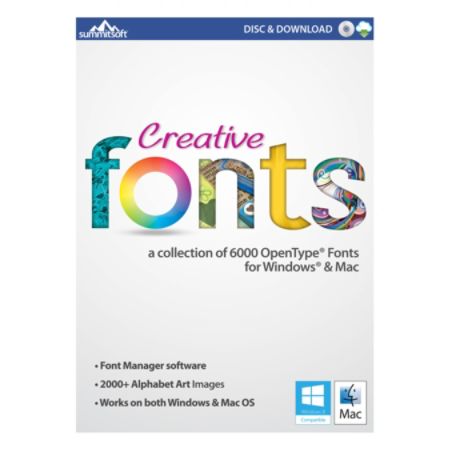 Creative Fonts 2013, For PC/Mac, Traditional Disc