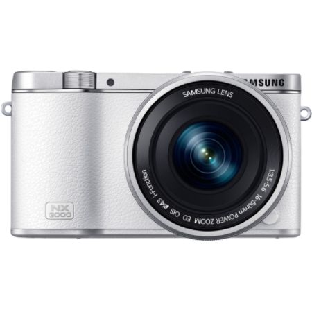 Samsung NX3000 20.3 Megapixel Mirrorless Camera with Lens - 16 mm - 50 mm - White