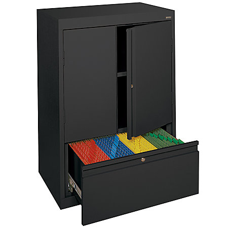 Sandusky? Counter-Height Steel Storage Cabinet With Drawer, 42