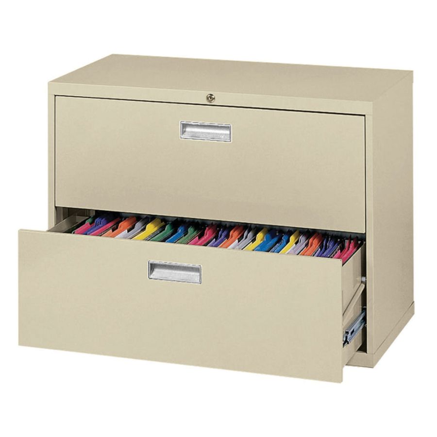 Realspace&reg; PRO 36"W 2-Drawer Lateral File, 28 3/4"H x 36"W x 19 1/4"D, Putty