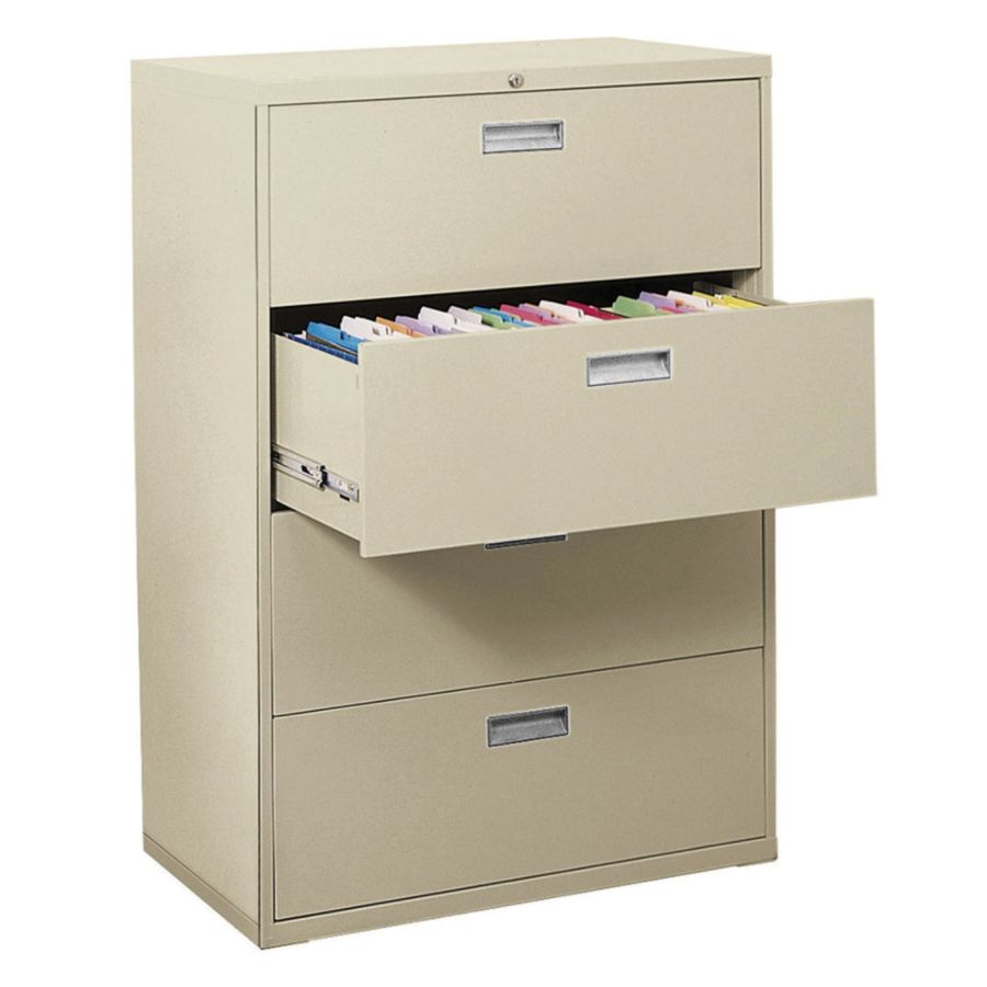 Realspace&reg; PRO 36"W 4-Drawer Lateral File, 52 7/8"H x 36"W x 19 1/4"D, Putty