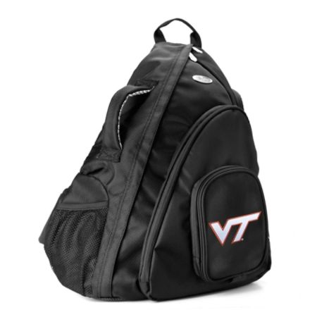 Denco Sports Luggage Travel Sling With 13.5" Laptop Pocket, Virginia Tech Hokies, 19"H x 12"W x 13"D, Black