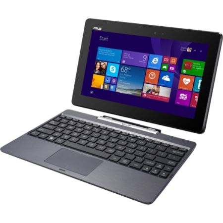 Asus Transformer Book T100TAM-H1-GM 32 GB Net-tablet PC - 10.1" - In-plane Switching (IPS) Technology - Wireless LAN - Intel Atom Z3775 Quad-core (4 Core) 1.46 GHz - Metallic Gray