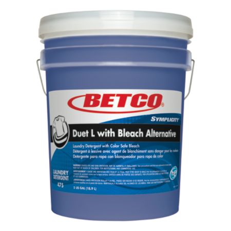 Betco&reg; Symplicity&trade; Duet L Detergent With Bleach Alternative, 5 Gallon