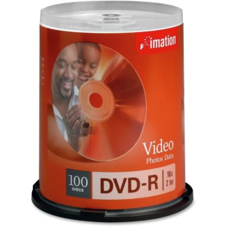 Imation&trade; DVD-R Media Spindle, 4.7GB, Pack Of 100