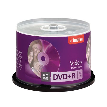 Imation&trade; DVD+R Recordable Media Spindle, 4.7GB, Pack Of 50