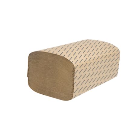 Highmark 100% Recycled Singlefold Paper Towels, Natural, 250 Sheets Per Roll, Carton Of 16 Packs