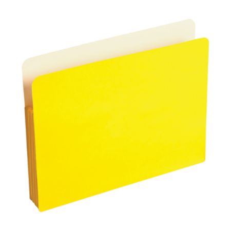 Wilson Jones&reg; ColorLife&reg; File Pockets, 9 1/2" x 11 3/4", 3 1/2" Expansion, 50% Recycled, Yellow, Box Of 25