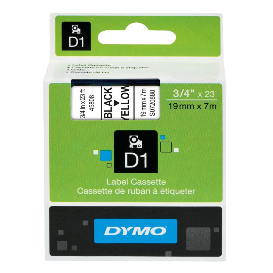 DYMO D1 45808 Black On Yellow