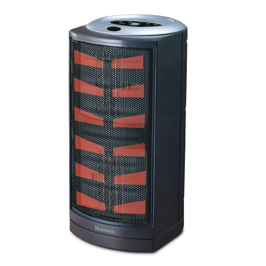 Holmes&reg; Ultra-Quiet Twin Ceramic Heater, 14 1/2"H x 8 1/2"W x 7 1/2"D, Black