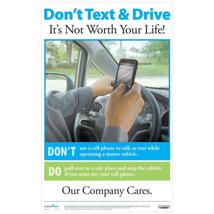 ComplyRight&trade; Texting Cell Phone Poster