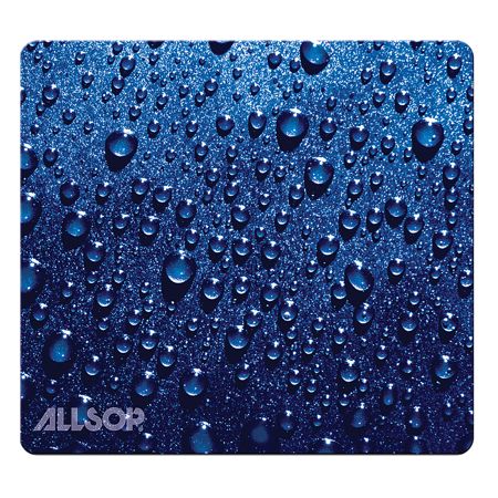 Allsop&reg; Naturesmart Mouse Pad, 8.5" x 8", Blue Raindrop