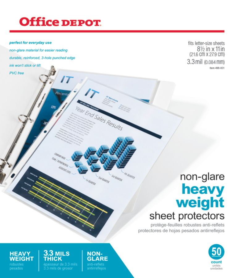 Office Depot Brand Top Loading Sheet