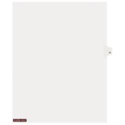 Kleer-Fax&reg; Individual Tab 100% Recycled Legal Exhibit Dividers, Side Tab, Letter Size, 10