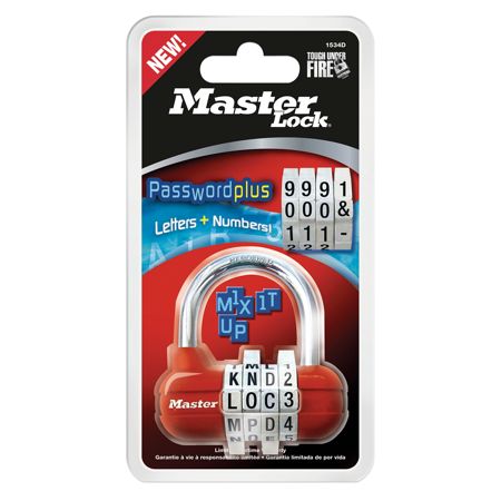 Master Lock&reg; Password Plus&trade; Combination Padlock, Assorted Colors (No Color Choice)