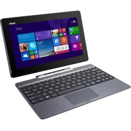 Asus Transformer Book T100TA-C2-EDU 64 GB Net-tablet PC - 10.1" - In-plane Switching (IPS) Technology - Wireless LAN - Intel Atom Z3740 Quad-core (4 Core) 1.33 GHz - Gray