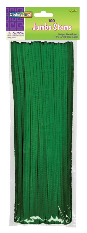 Chenille Kraft Green Jumbo Pipe Cleaners