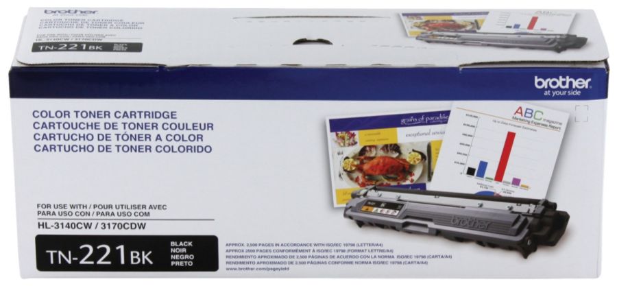 Brother TN 221BK Black Toner Cartridge
