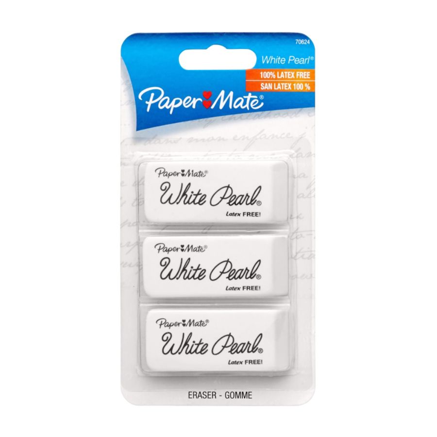 Paper Mate White Pearl Latex Free