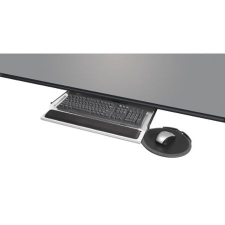KellyREST&trade; Underdesk Keyboard/Mouse Platform, 2" x 19.5" x 15", Gray/Black