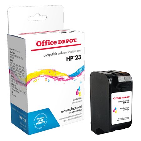 Office Depot Brand 23 HP 23 C1823D Remanufactured Tricolor Ink Cartridge by Office Depot & OfficeMax