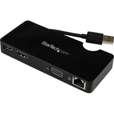 StarTech.com Travel Docking Station for Laptops - HDMI or VGA - USB 3.0 - Portable Universal Laptop Mini Dock