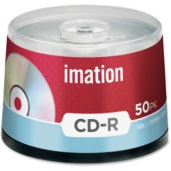 Imation&trade; Standard CD-R Media Spindle, 700MB/80 Minutes, Pack Of 50