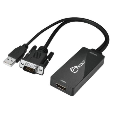 SIIG Portable VGA & USB Audio to HDMI Converter
