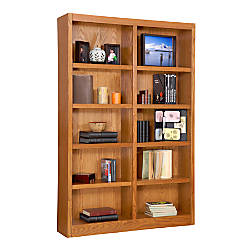 Concepts In Wood Double Wide Bookcase 10 Shelves 72 H x 48 W x 10 58 D 