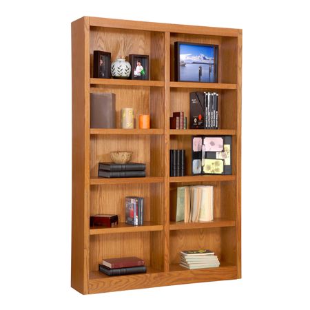 concepts bookcase wide double wood shelves oak dry print