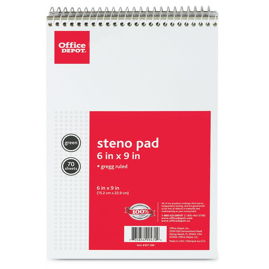 Office Depot Brand Steno Book 6