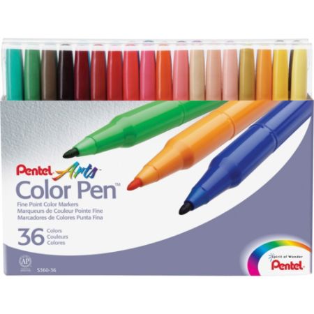 Pentel Color Pens Set Assorted Colors Set Of 36 by Office