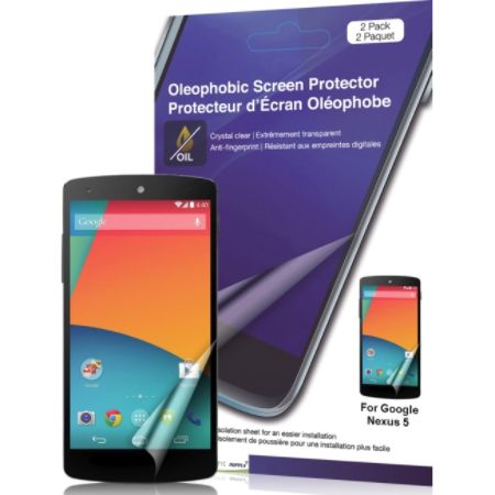 Green Onions Supply Crystal Oleophobic Screen Protector for Google Nexus 5 (2-Pack) Crystal Clear