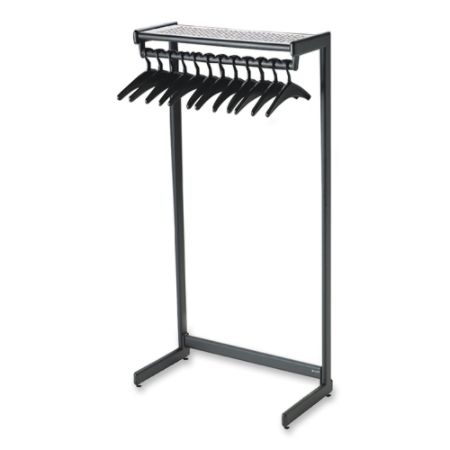 Quartet One-Shelf Garment Rack, 61 1/2" x 36", Black