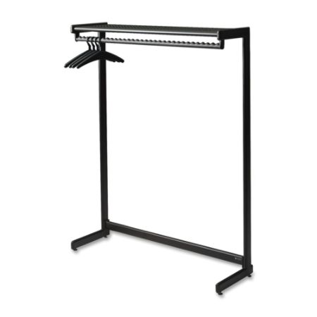 Quartet One-Shelf Garment Rack, 61 1/2" x 48", Black