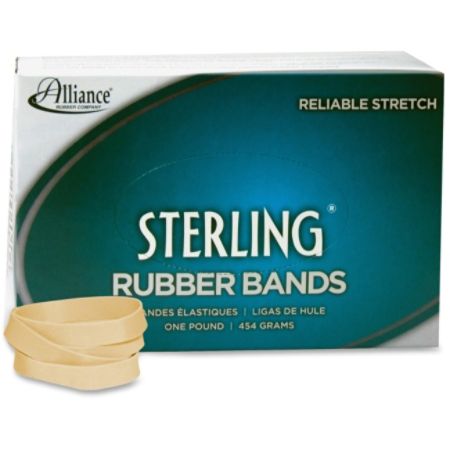 Alliance Sterling Rubber Bands, #84 - Size: #84 - 3.5" Length x 0.50" Widths - 1 lb Box - Natural Crepe