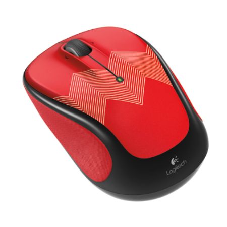Logitech&reg; M325c Wireless Mouse, Red Zigzag