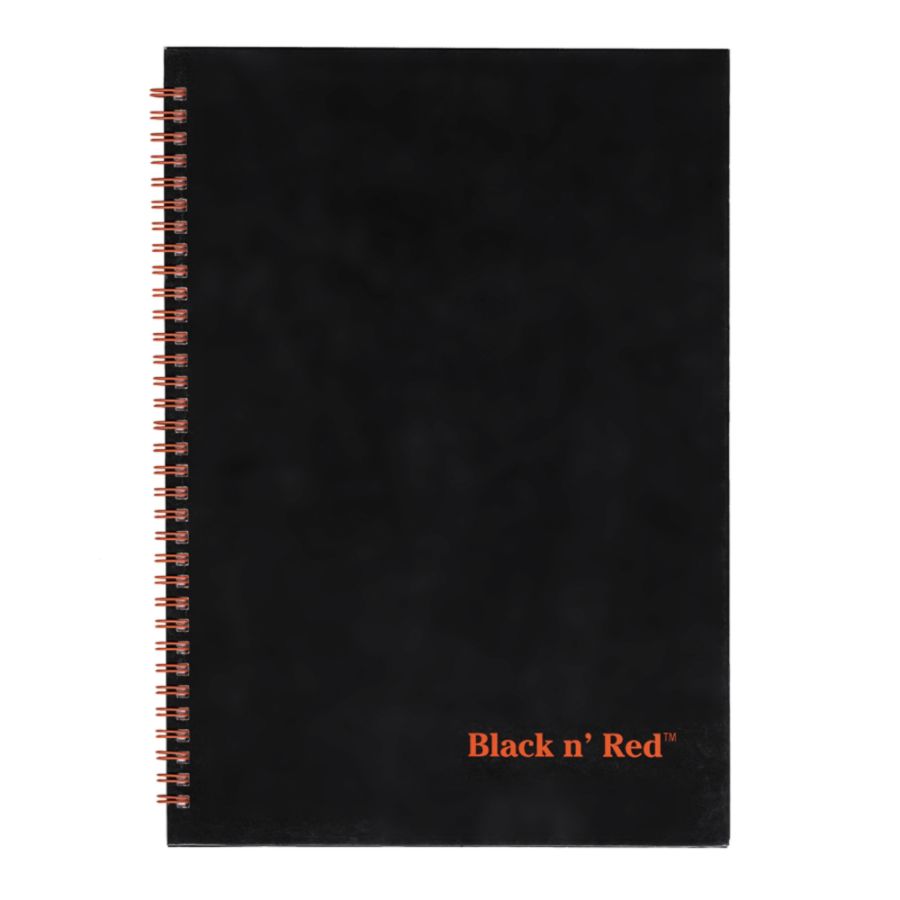 Black n' Red&trade; Notebook/Journal, 11 3/4" x 8 1/4", Black/Red, 70 Pages