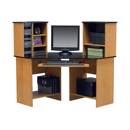 Altra Furniture Laminate Corner Computer Desk, 47 13/16"H x 42"W x 42 7/16"D, Oak