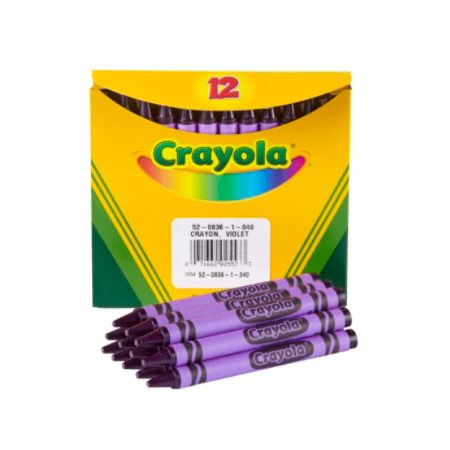 Crayola&reg; Crayon Refills #836, Purple, Box Of 12