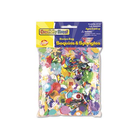 Chenille Kraft Creativity Street Sequins And Spangles, Assorted Colors, 4 Oz