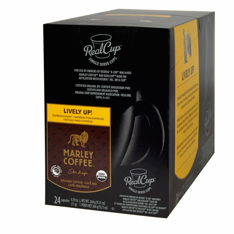 Marley Coffee Lively Up Coffee Capsules, 9.31 Oz., Box Of 24