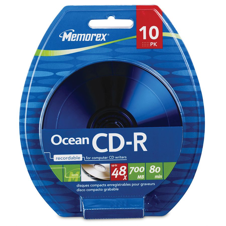 Memorex Cool Color Designer CD R Media Blister Pack Blue 700MB80 ...