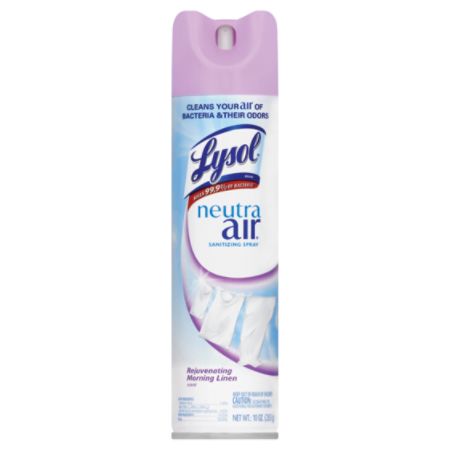 Lysol&reg; Neutra Air&reg; Sanitizing Spray Air Freshener, Morning Linen Sent, 10 Oz.