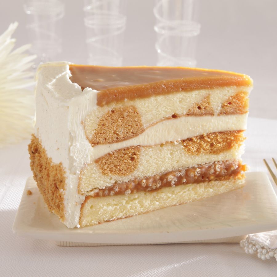 Sweet Street Desserts 9" Salted Caramel Vanilla Crunch Cake, 14 Servings