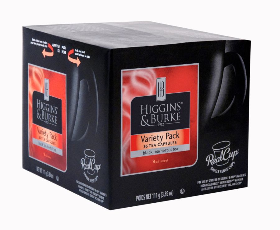 Higgins & Burke RealCup&trade; Specialty Tea Variety Pack Capsules, 3.91 Oz. Box Of 36