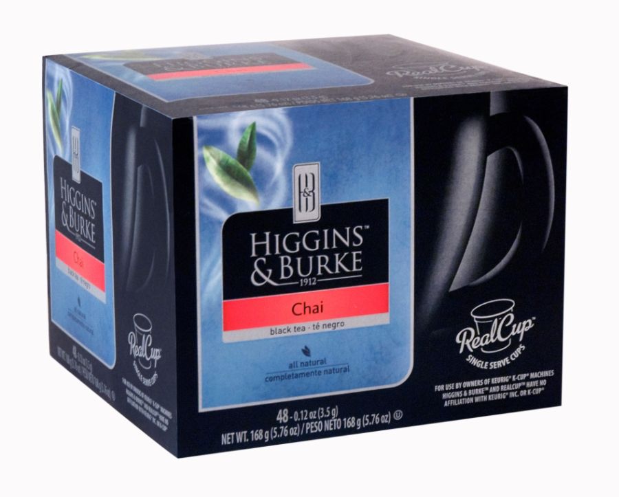 Higgins & Burke RealCup&trade; Chai Tea Capsules, 5.93 Oz., Box Of 48