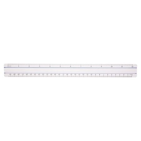 Acme Magnifying Ruler, Clear, 12"