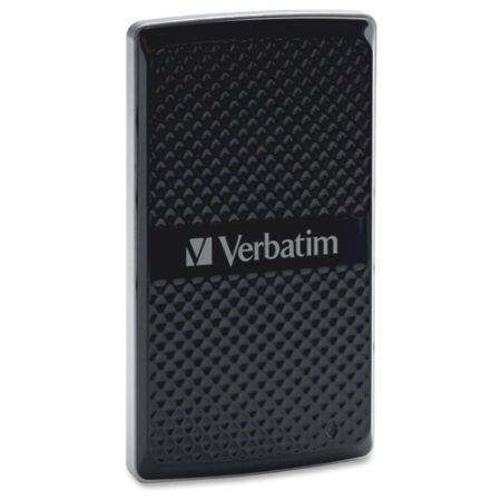 Verbatim 256GB Vx450 External SSD, USB 3.0 with mSATA Interface - Black - TAA Compliant